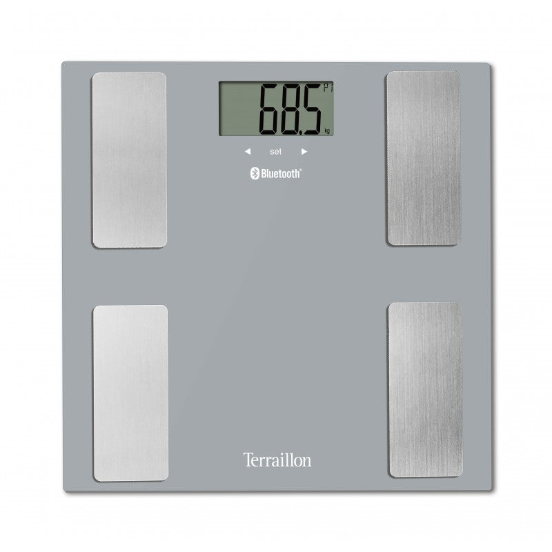 Terraillon Smart Connect Bluetooth Body Fat Bathroom Scale 160kg Capacity